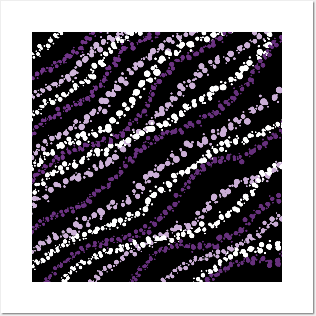 Dotty Purple Line Pattern Wall Art by thesnowwhyte